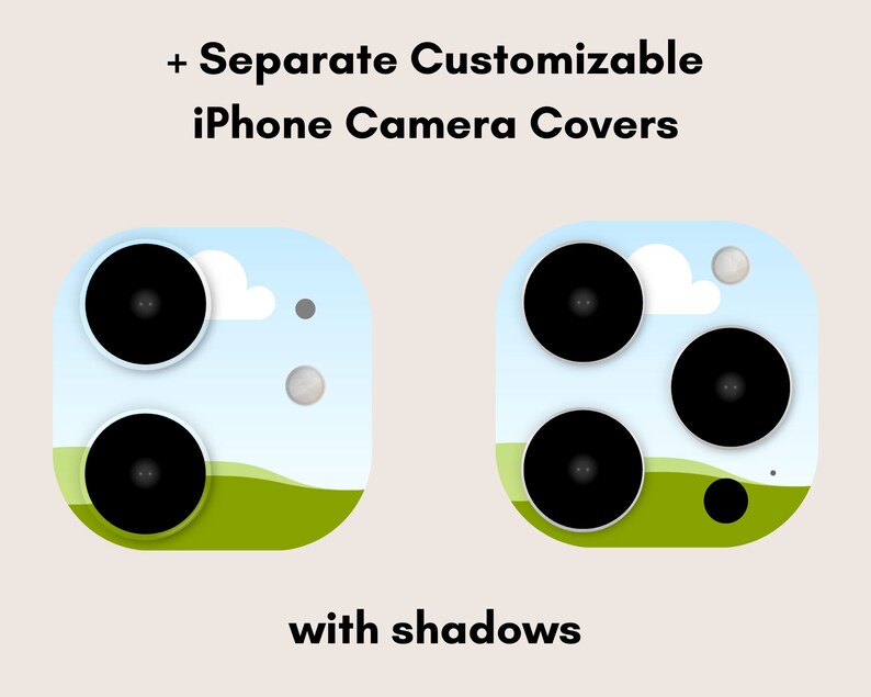 Camera Cover Cases Mockups with Shadows, Protect Camera, iPhone Camera Protect Covers, Camera Cases, Customizable Mockups Canva Templates