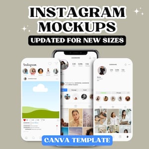 2026 Instagram inspired Mockup, Instagram Grid, Instagram Profile, Instagram Post, Instagram Story, Canva Instagram Mockup, Instagram Frame