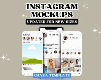 2026 Instagram inspired Mockup, Instagram Grid, Instagram Profile, Instagram Post, Instagram Story, Canva Instagram Mockup, Instagram Frame