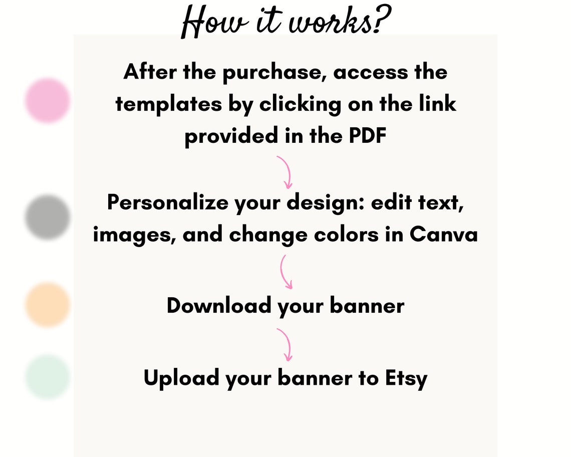 Pink Etsy Banner Templates Mockup Frames Canva Etsy Shop Cover Picture Etsy Shop Template Banner