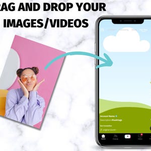 drag and drop Social Media Mockup Bundle, Facebook Mockup, Instagram Mockup, TikTok Mockup, Profile, Story, Reels, Ads Social Media Mockup Templates, Editable with Canva, Social Media Mockup Canva Template