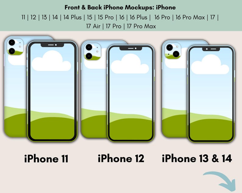 iPhone 11, iPhone 12, iPhone 13, iPhone 14, iPhone 14 Plus, iPhone 15, iPhone 15 Pro Mockups Canva Templates  11 | 12 | 13 | 14 | 14 Plus | 15 | 15 Pro | 16 | 16 Plus | 16 Pro | 16 Pro Max | 17 | 
17 Air | 17 Pro | 17 Pro Max
iPhone Smartphone Mockups, iPhone 15, iPhone 14, Canva Template, iPhone Case Mock up, Sublimation iPhone, Camera Cover, Screen, Blank Phone
