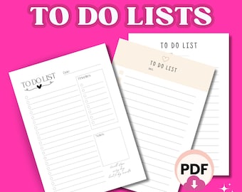 Printable To Do List Template, A4 Productivity Planner (PDF Download)