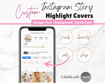 Portadas para historias destacadas, portadas editables para historias destacadas, portadas para historias de Instagram, íconos para historias destacadas de Canva, redes sociales, plantillas, texto para Instagram personalizado
