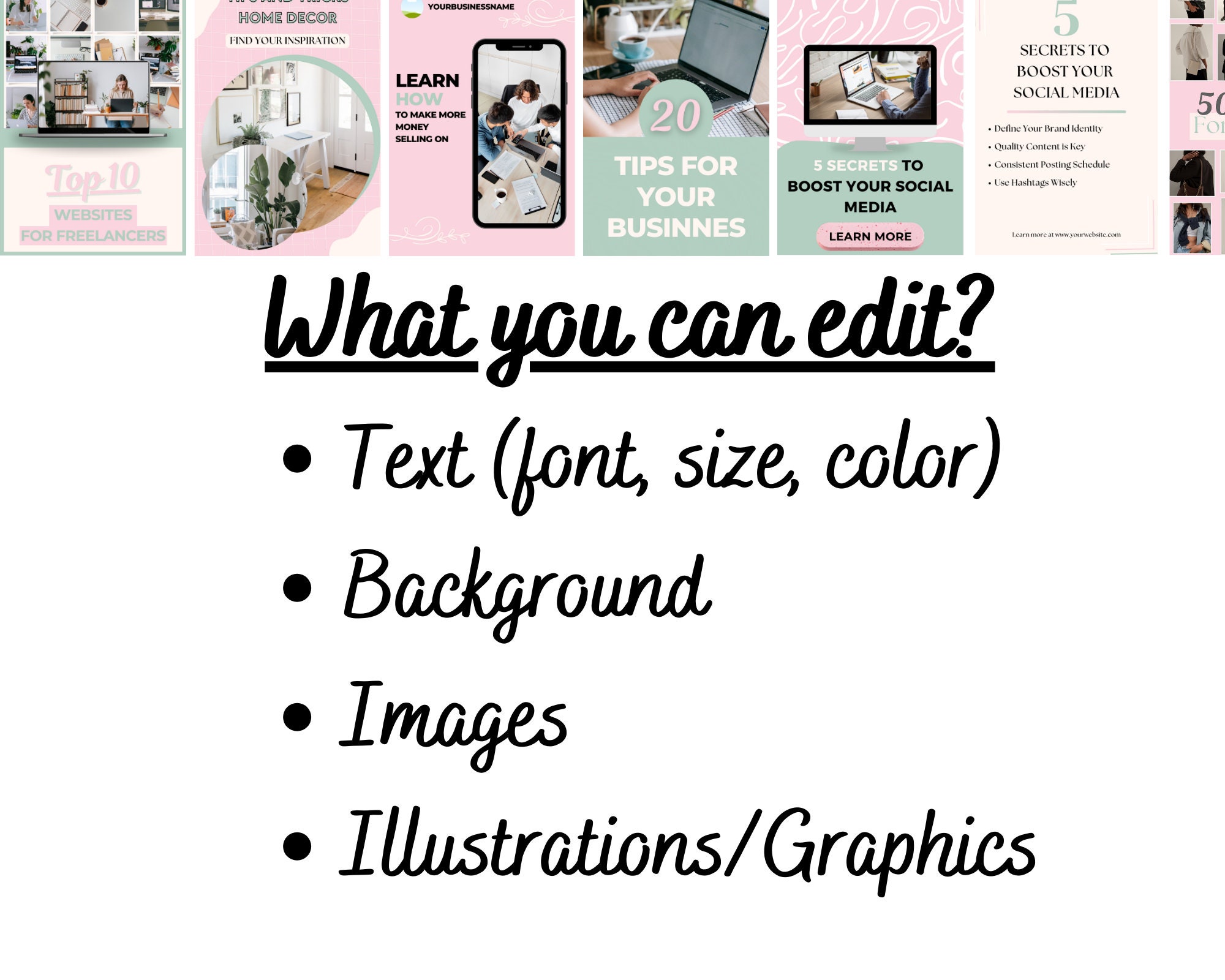 48 Pinterest Templates Bundle Editable in Canva. Pinterest Pins ...