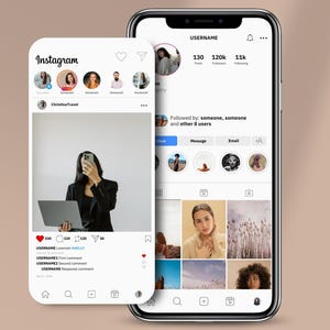 Social Media Mockups Templates Bundle, Facebook Instagram TikTok Canva, Profile Story Ads, Mock Up Social Media Post, Social Media Design image 10