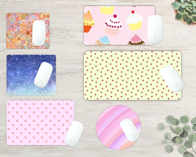 Showcase of how the complete mouse pad look with an image. Create your own design with these Mouse Pad Mockups Canva Template, Desktop Mat Canva Frame, Mousepad Sublimation, Custom Desk Mat, Customized Blank Mouse Pad, Large, Round.
