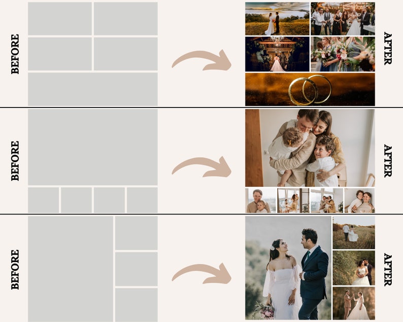 10x8 and 8x10 Create Picture Collage Templates Canva, 20 Editable Image