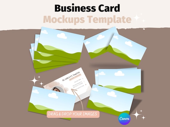 30 Business Card Mockups Canva, Visit Card Mockup, Name Card, Mockup Template, Blank Card Mockup, Digital Business Card, 3.5 x 2, Branding