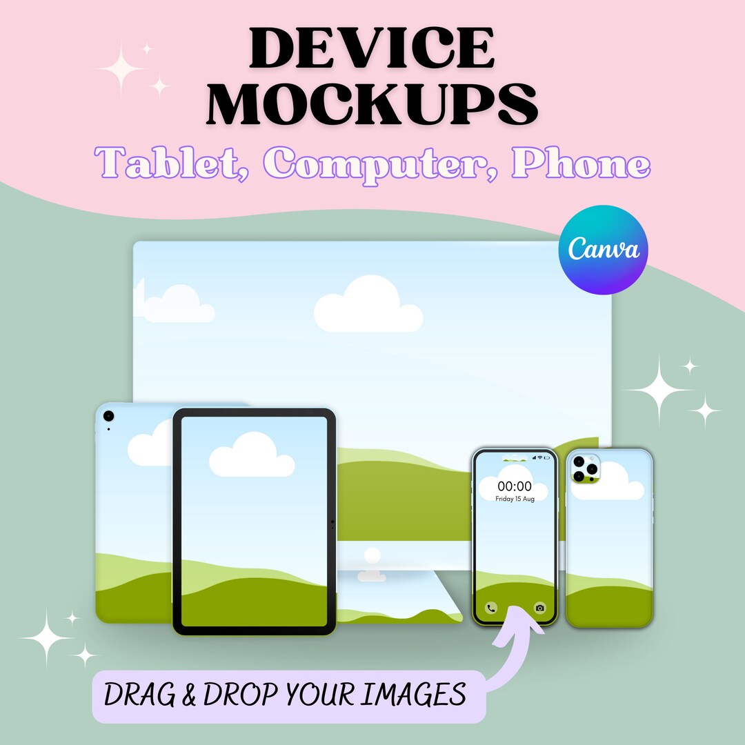 Device Mockup Canva Templates, Web Mockup, Smart Phone Mockup, iPhone ...