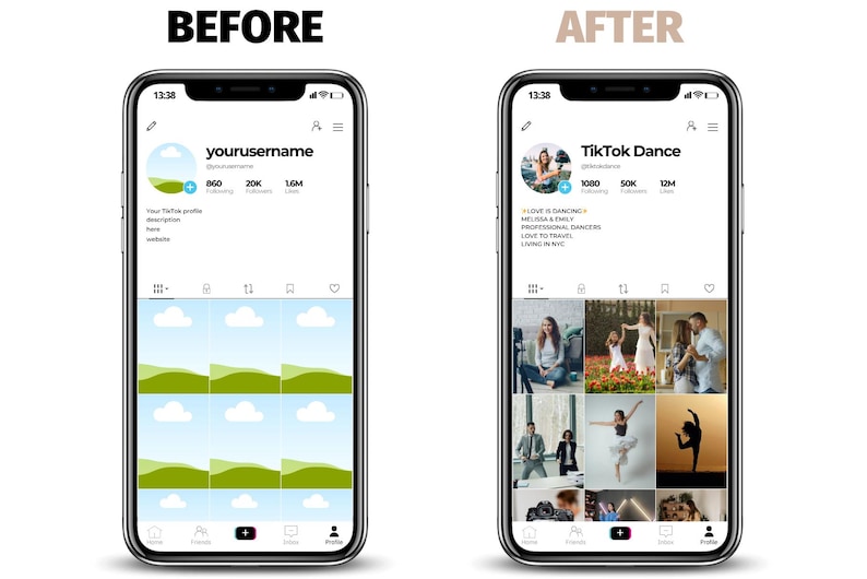 drag and drop Social Media Mockup Bundle, Facebook Mockup, Instagram Mockup, TikTok Mockup, Profile, Story, Reels, Ads Social Media Mockup Templates, Editable with Canva, Social Media Mockup Canva Template