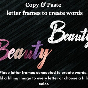 Canva Frames Alphabet, Customizable Handwritten Script Alphabet, Drag ...