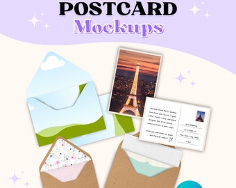 Envelope Template Mockup Canva, Mockup Invitation, Postcard Mockup, Postcard Frame, Cards, Birtday Card, Envelope Liners - Download