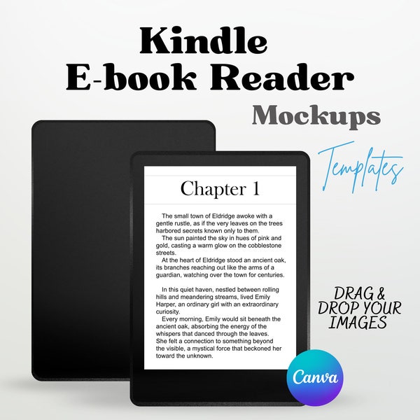 Kindle Mockup, E-book Reader Template, Kindle Book Mockup, Kindle Reader Design, Kdp mock up template, digital book, Canva, Ebook Branding