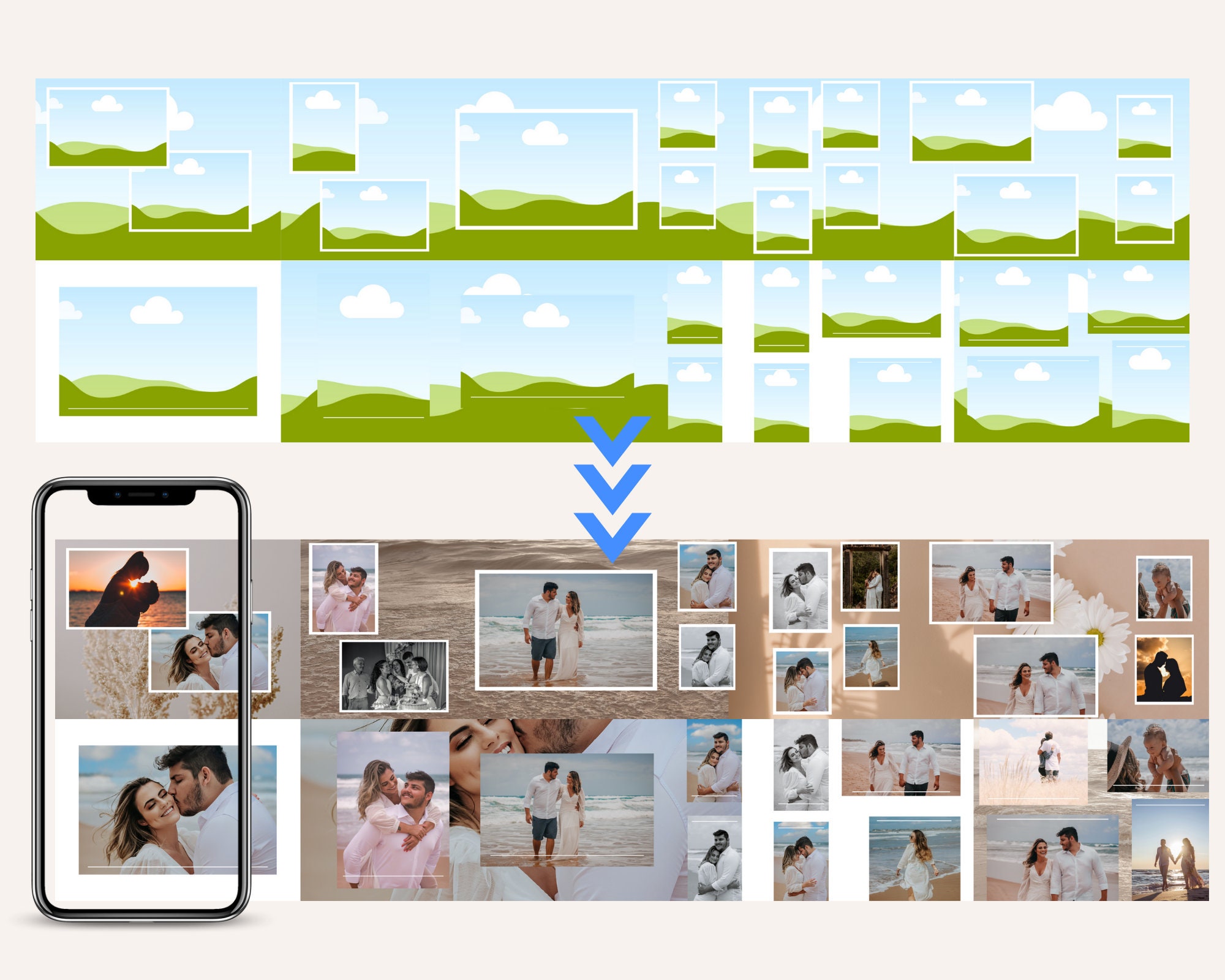 Seamless Carousel Instagram Post Templates | Carousel Template ...