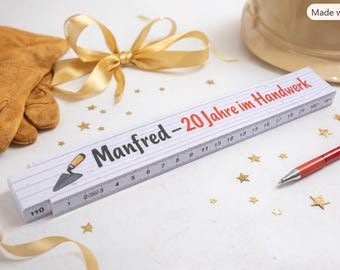 Personalized craftsman gift – 2m folding ruler with custom text & graphics – unique gift – folding ruler with name – craftsman's meter