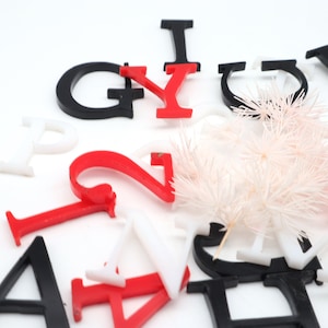 LETRAS de plexiglás de vidrio acrílico, letras acrílicas, letras personalizadas, puerta de habitación infantil, oficina, letrero de puerta, tatuaje de pared individual