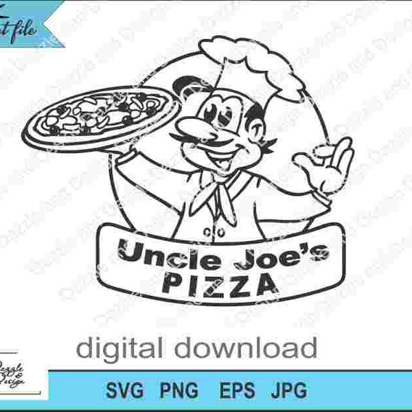 Pizza Chef SVG File (includes svg, eps, png, jpeg formats). Engrave or Cut File for Cricut, Silhouette, etc. Commercial Use