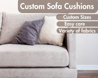Custom Sofa Cushion: Indoor/Outdoor Bench Seat Pad, 50+ Colors