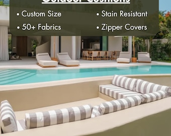 Custom Outdoor Sofa Cushion: Water Resistant Bench Seat Pad
