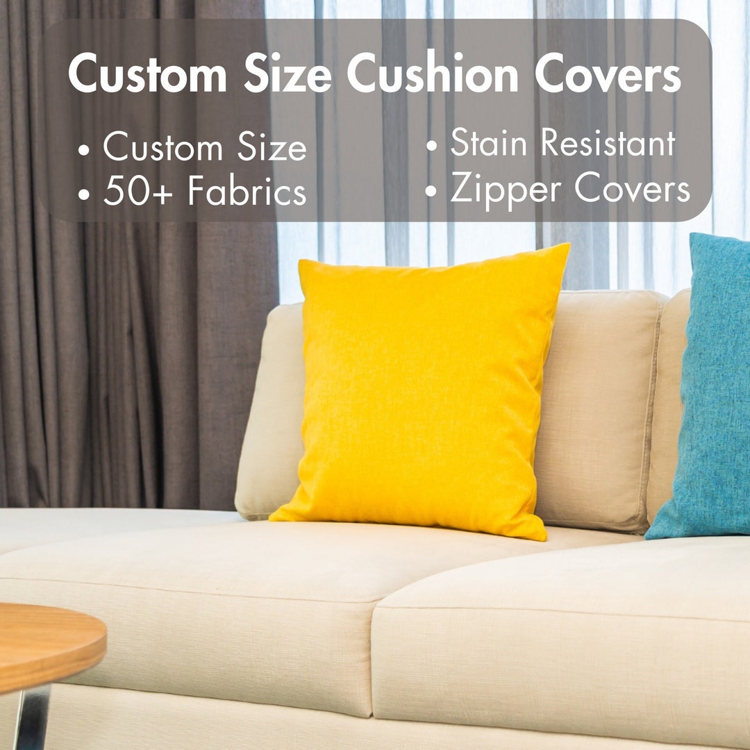 Custom Size Cushion Covers for Bench Removable Zipper Covers Etsy