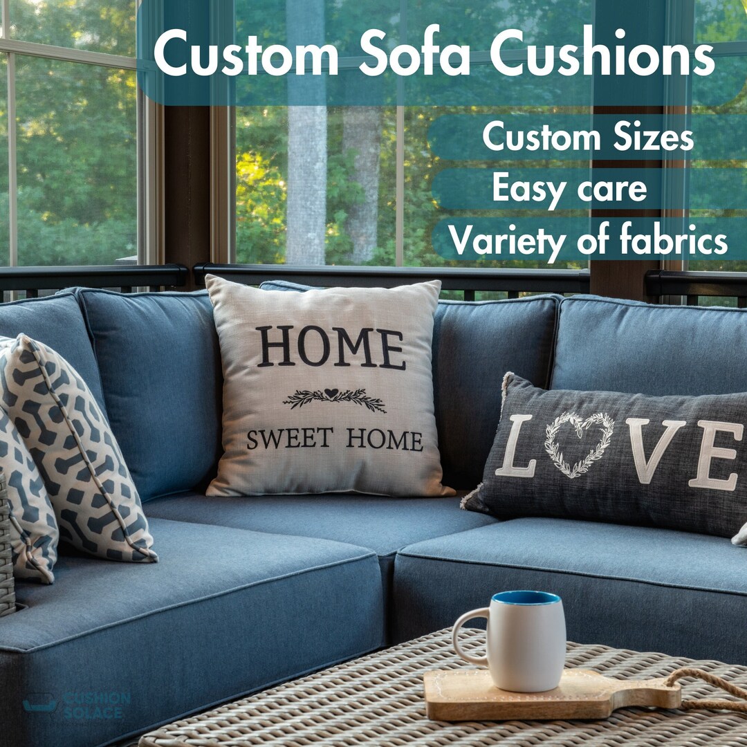 Custom Size Sofa Cushions, Custom Fit Covers50 Colors, Custom Shape