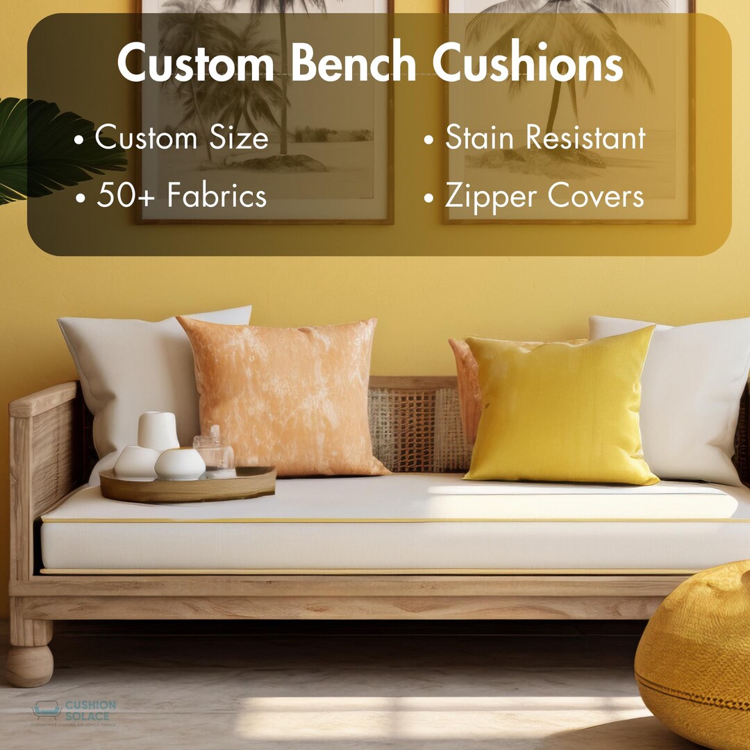 Custom Size Bench Cushions, Sofa Cushion, Water/stain Resistant
