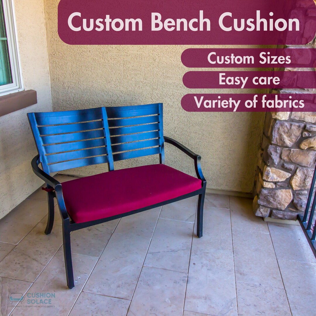 Custom Size Bench Cushions 50 Colors Custom Shape Cushion Etsy UK
