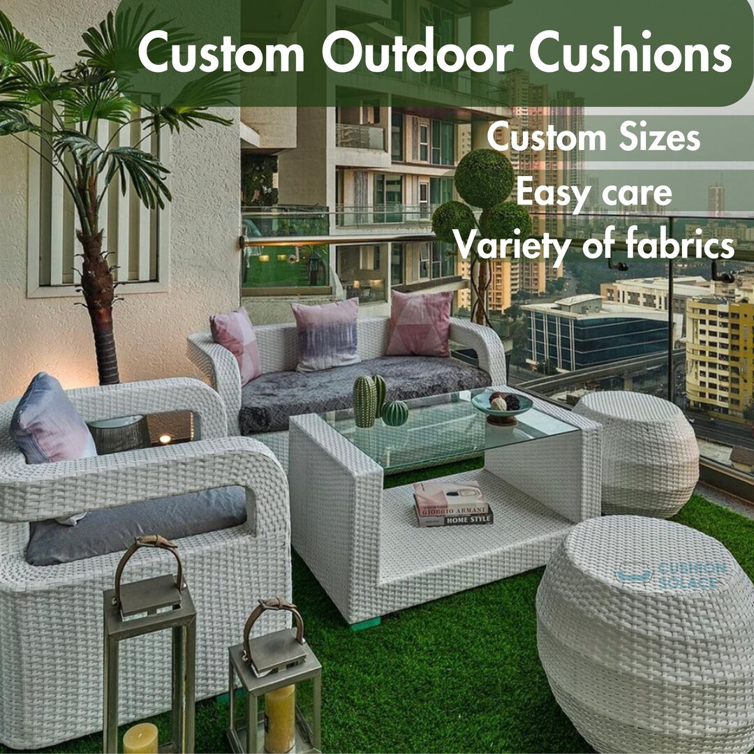 Outdoor Cushions, Custom Size, Sofa Cushion, 50 Colors,8 Years of
