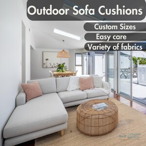 Custom Outdoor Sofa Cushion: Water Resistant, Fade-Proof, Bench Cushion