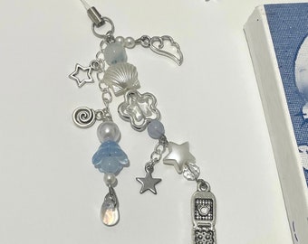 Blue phone charm