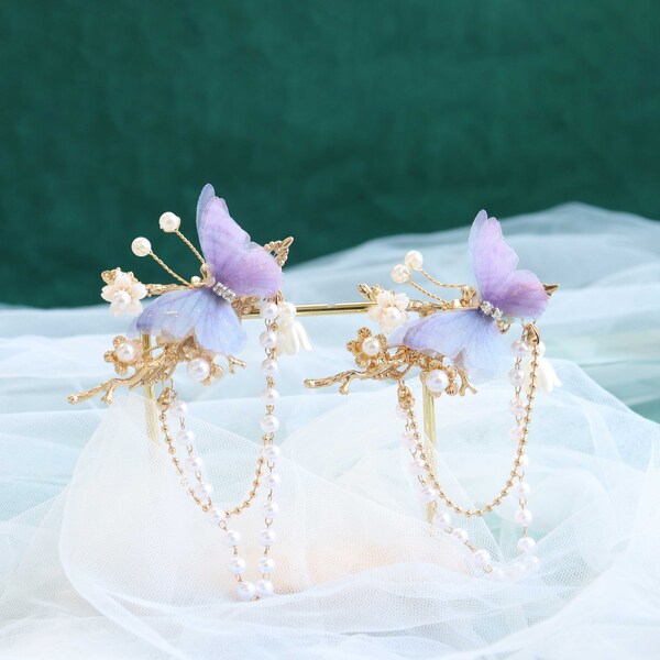 Butterfly Hair Clips Etsy