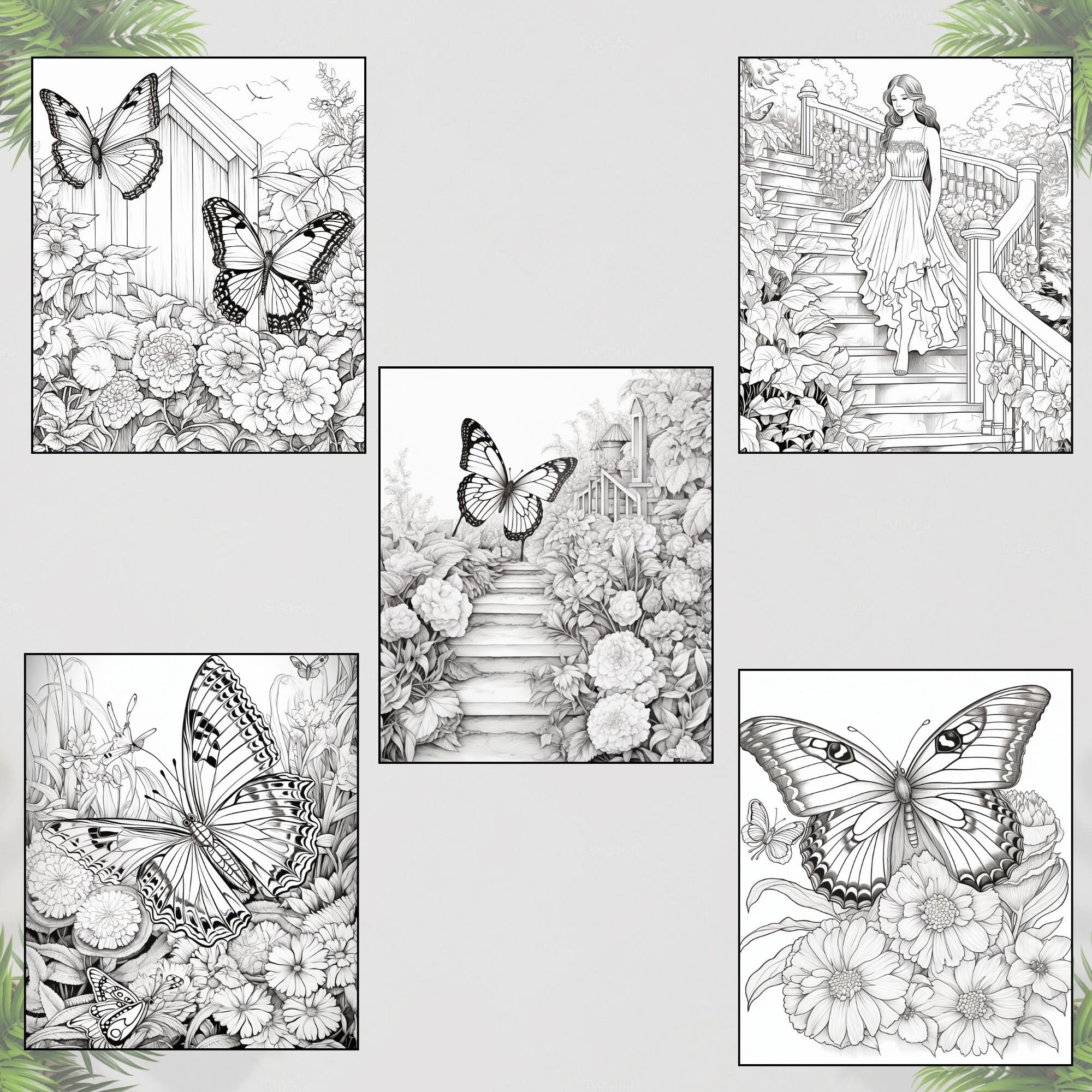 21 Butterfly Garden Coloring Pages Flower Coloring Pages Butterfly