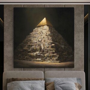 Pyramid of Cash Canvas Art: Hypebeast Decor, Streetwear Style