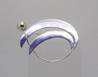 Deense Design Broche | Prachtige Sterling Zilveren Broche