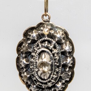 Antique Dutch Pendant | Silver Pendant with Diamond | Tower shape | Handmade in the Netherlands | Rose cut diamond