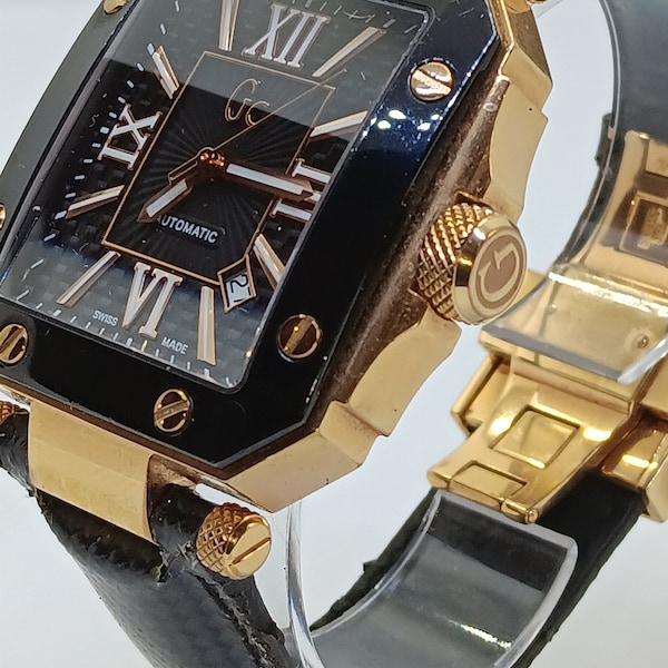 GC Watches SE-2 Collection Guess en édition limitée | Montre automatique | Fibre de carbone noire | Verre Saphir | Etanche à 100m
