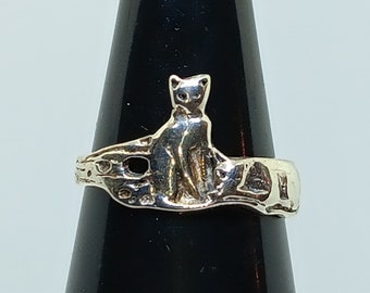 Silver Cat Ring | for Cat Lovers | Detailed Cat