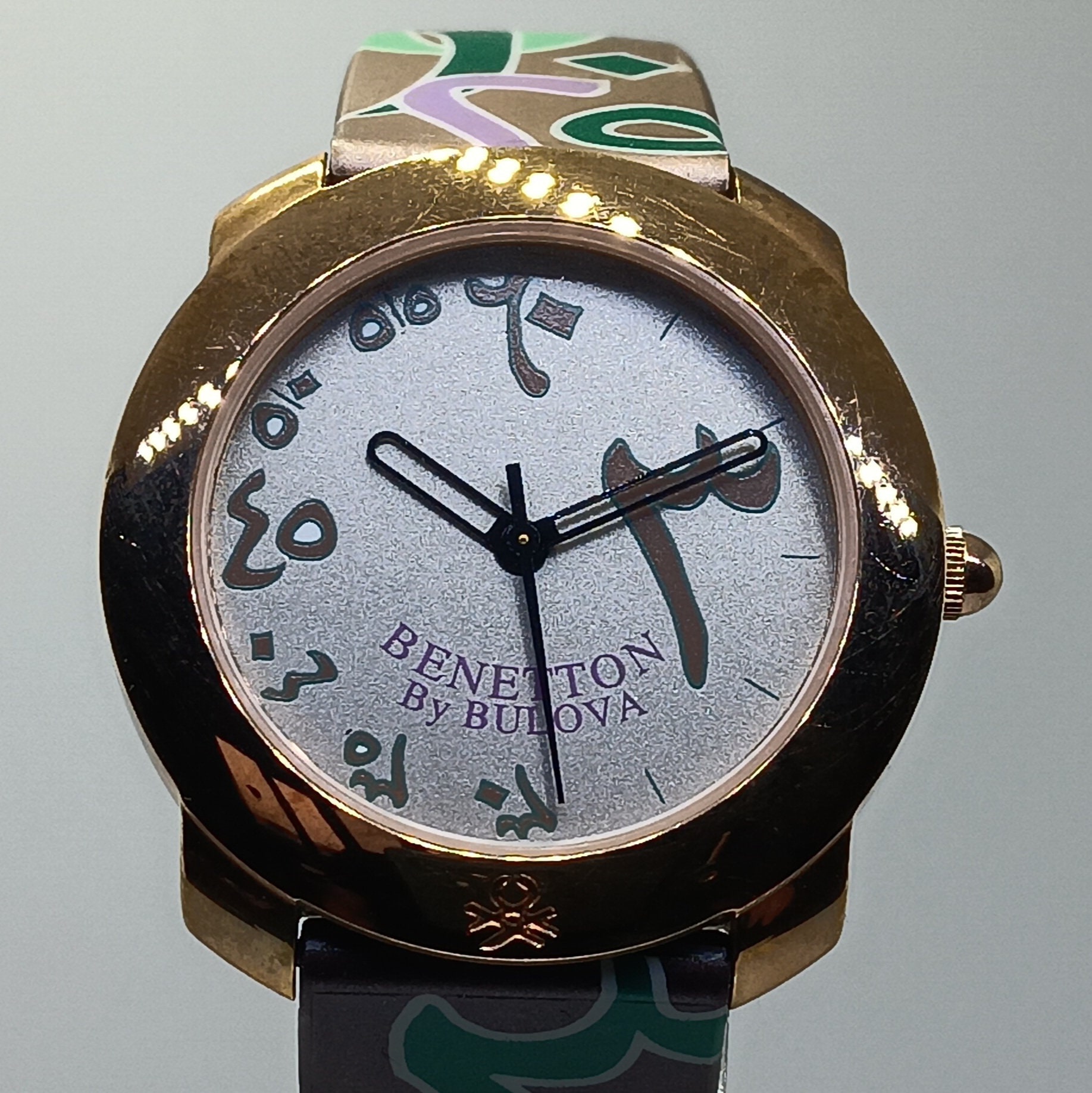 希少 80's フランス製 ヴィンテージ Benetton Bulova 置時計 希少 80's フランス製 ヴィンテージ Benetton Bulova 置時計