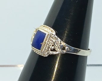 Ring with artificial Lapis Lazuli Discover ancient Style