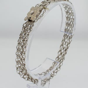 Pulsera de plata única con cadenas Jasseron que se mueven suavemente