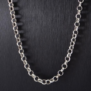 Solid silver Jasseron chain 50 cm 925