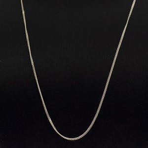 Silver chain 835 – fine curb chain 38 cm