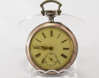 Antiek zilveren zakhorloge 800 galonné circa 1900