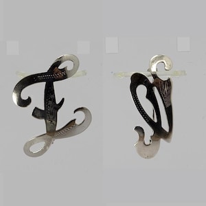 Vintage-Brosche aus 835er Sterlingsilber mit den Buchstaben S und L