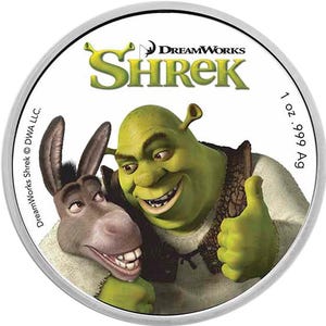 Colorized 2021 Shrek Silver Coin – Niue 1 oz
