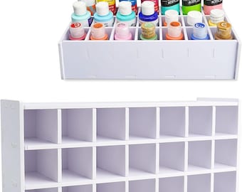 Sanfurney 21-Slot Paint Storage Tray - Versatile Arts & Crafts Supply Organizer for Craft, Oil, and Watercolor Paints