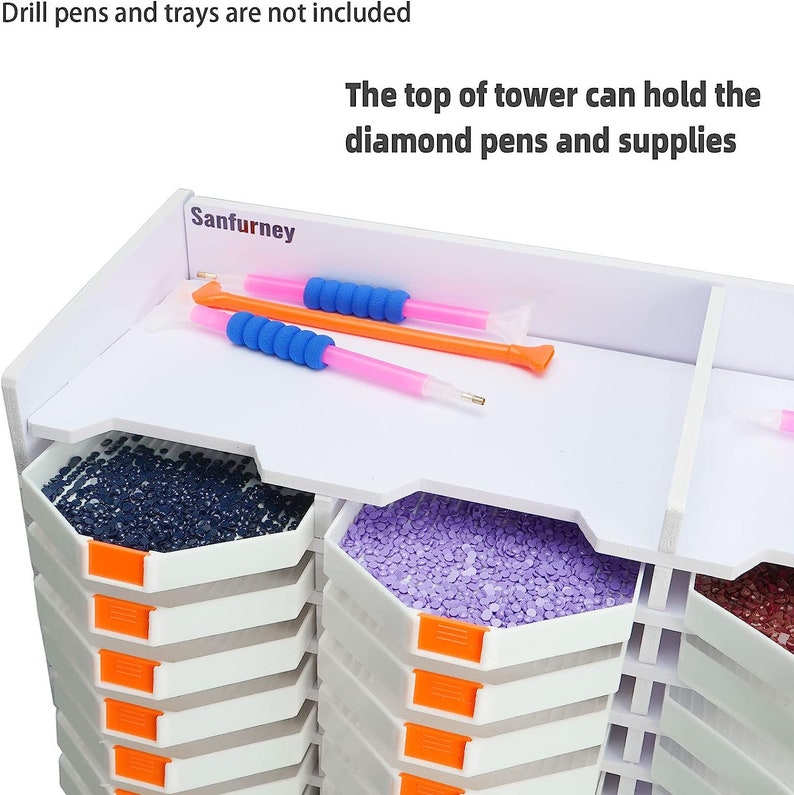 Diamond Painting Tablett Organizer 6 Stück | 5D Diamant Malerei Zubehör Set