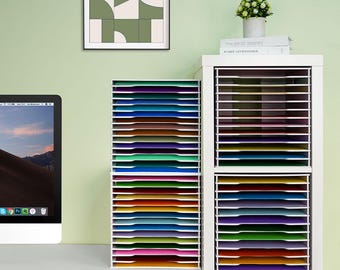 Henoyso 36 Pcs 12 X 12 Scrapbook Paper Storage Organizer Top Loading - View #12