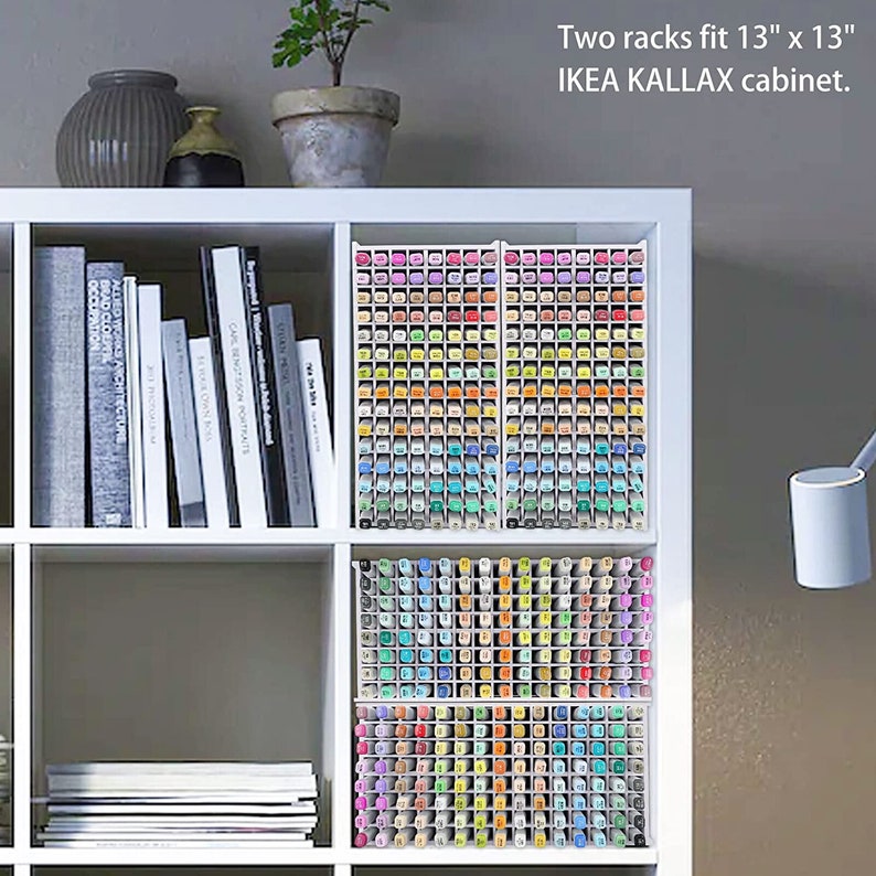 Art Marker Storage Rack for Markers, Watercolour Brushes Pens Color Pencils Organizer Holder for Desk image 3